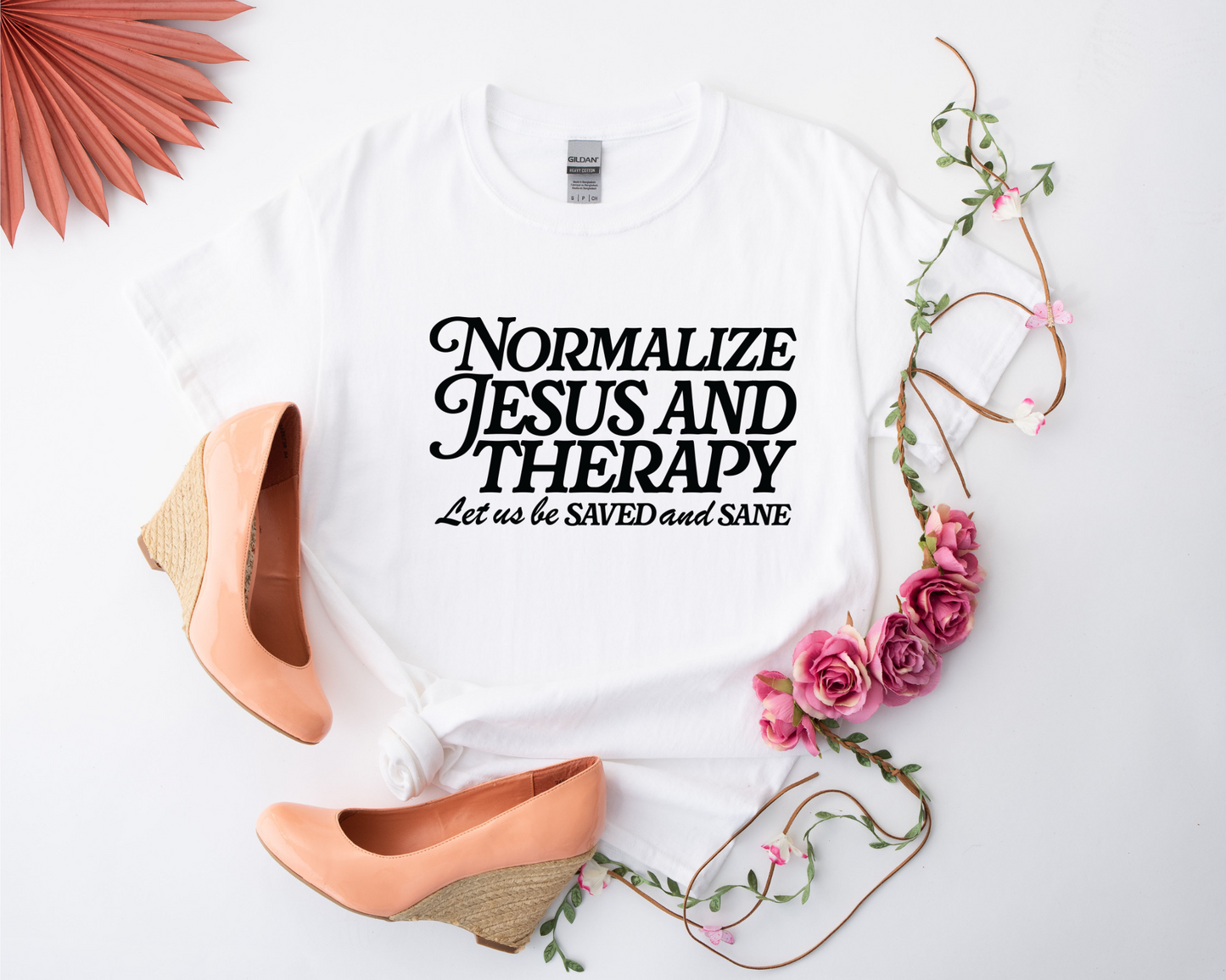 PREORDER NORMALIZE JESUS AND THERAPY TEE